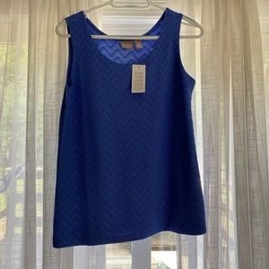 Chico’s Gabbi textured tank light blue